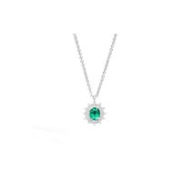 Collana Recarlo Donna Camelia in Oro bianco Smeraldo 0.32 Ct P77CC001/SM - P77CC001/SM